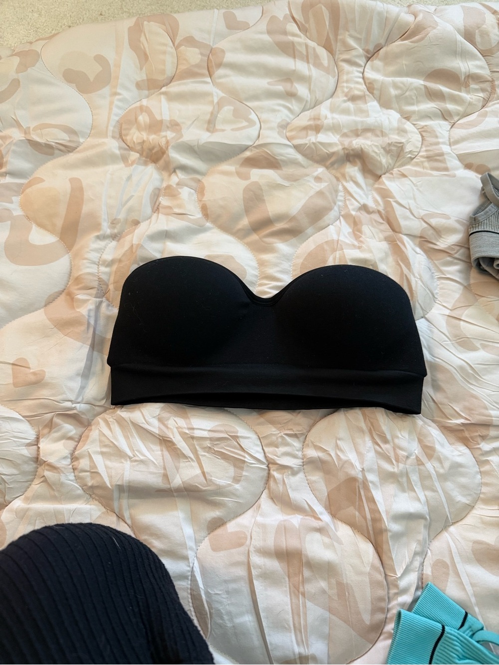 Auden Black Strapless Bandeau Bra